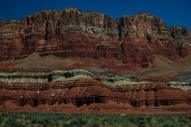 Vermillion Cliffs Arizona near Lees Ferry AZ seen from our RV on the road