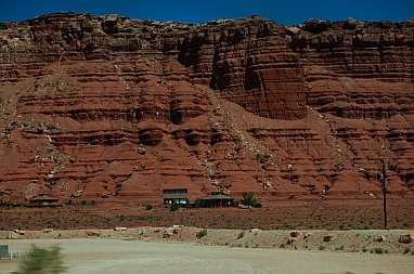 Vermillion Cliffs Arizona near Lees Ferry AZ seen from our RV on the road