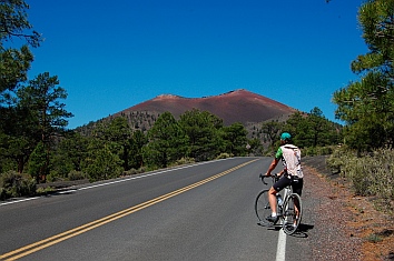 Bicycling at Sunset Crater Flagstaff AZ