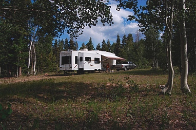 Boondocking (dry camping) spot in Kaibab National Forest