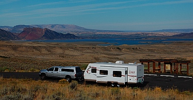 Boondocking (dry camping) spot in Flaming Gorge Utah