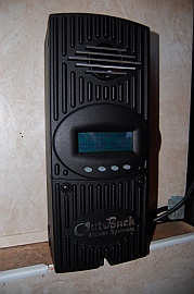 Outback charge controller is the heart of the RV solar charging system.