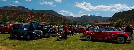 Antique car show at Iron Country Fair, Parowan, Utah