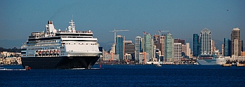 Cruise ships San Diego where we boondock in our fifth wheel RV