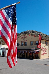 Pioche Nevada Overland Hotel where we boondock in our fifth wheel RV