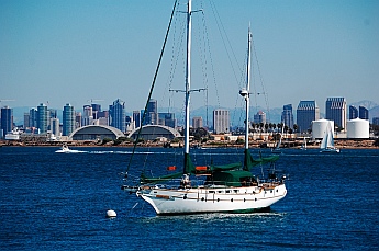 San Diego skyline view from our RV
