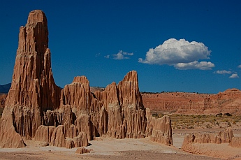 Sandstone spires in Cathedral Gorge State Park outside Pioche Nevada