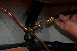 All the gas fittings required for the vent-free blue flame heater in our RV