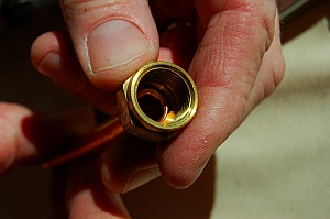 Perfect fit for female end of the gas hose connecting our propane blue flame vent-free heater