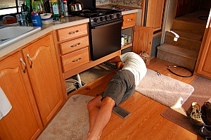 Looking for a place to install our blue flame heater in our RV
