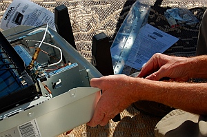 Attaching the feet to the vent free Vanguard VP20BT heater