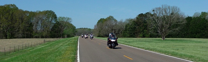 Motorcycle road tour on on Natchez Trace Parkway, Mississippi