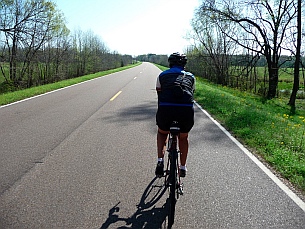 Cycling on Natchez Trace Parkway, Mississippi
