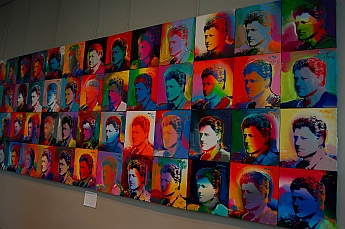 Peter Max painting Bill Clinton