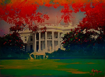 Peter Max painting White House