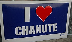 "I love Chanute" bumper sticker