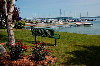 Harbor Springs, Lake Michigan wooden boat