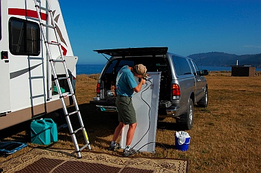 Northern CA California coast at Westport-Union State Park great place for solar panel installation on an RV