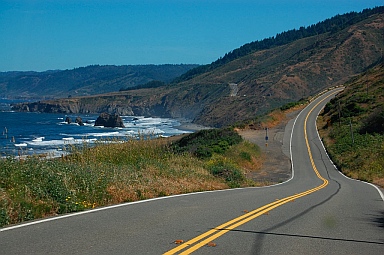 First glimpse of the Northern California coast from our RV