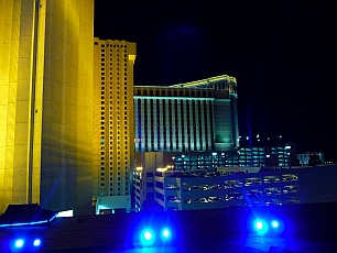 Las Vegas lights at night.