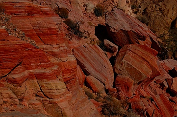 Pink and white sandstone
