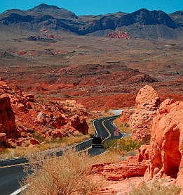 Red rock sandstone and dolomite mountains