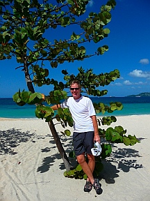 Mark at Grand Anse Beach