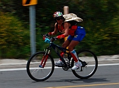 Wonder Woman cyclist