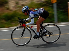 Female bicyclist