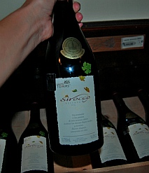 The winning Scirocco Syrah wine at Santo Tomas winery