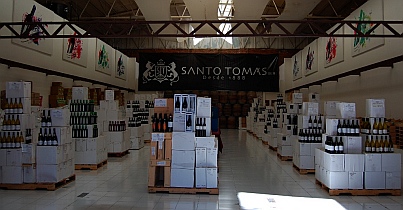 Inside the Ensenada tasting room for the Santo Tomas winery