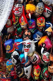 Masks for sale at La Bufadora, Ensenada
