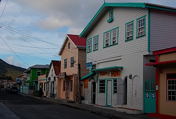 Hillsborough Carriacou Grenada town streets.