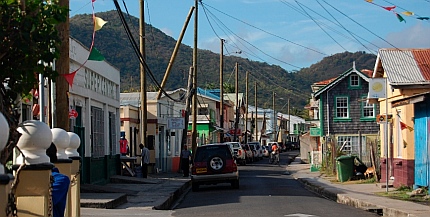 Hillsborough Carriacou Grenada town streets.