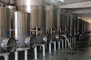 Steel tanks for aging wines