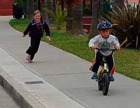 Two little boys at Marina Coral