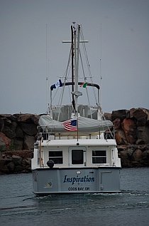 "Inspiration" leaves Ensenada for Alabama via the Panama Canal.