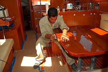 Fine capentry work for s/v Groovy at Baja Naval