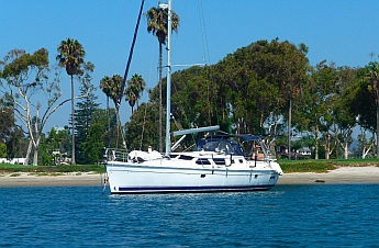 sv Groovy in San Diego - ready for the tropics.