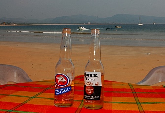 Beers on the beach - Bahia de Chamela.