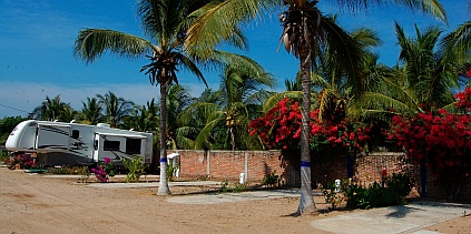 Punta Perula Trailer Park in Bahia de Chamela (Chamela Bay).