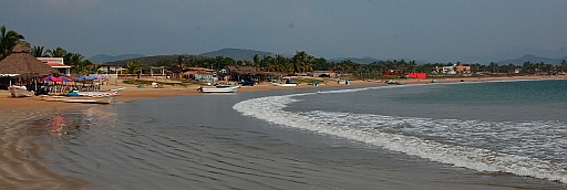 Beautiful long sweeping beach in Bahia de Chamela (Chamela Bay).