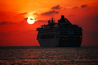 Cruise ship Zihuatanejo anchorage, Guerrero, Mexico