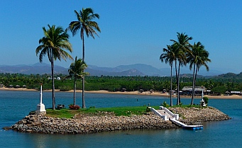 Deserted lagoon island in Barra de Navidad Jalisco, Mexico