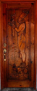 Fancy wooden doorway, Barra de Navidad Jalisco, Mexico
