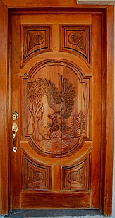 Fancy wooden doorway, Barra de Navidad Jalisco, Mexico
