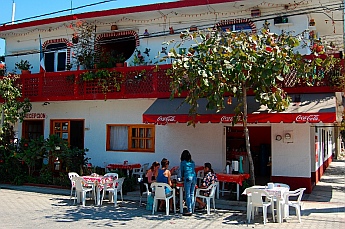 Outdoor eateries, Barra de Navidad Jalisco, Mexico