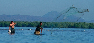 Fishermen in Barra de Navidad Jalisco Mexico