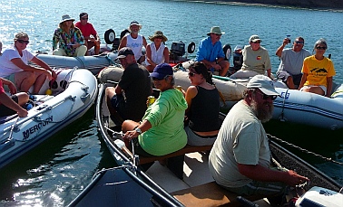 Dinghy raft-up, Tenacatita, Mexico