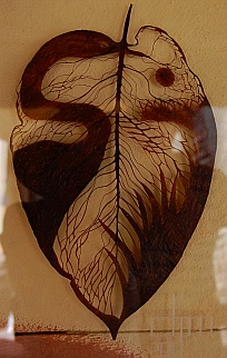Huichol leaf carving art